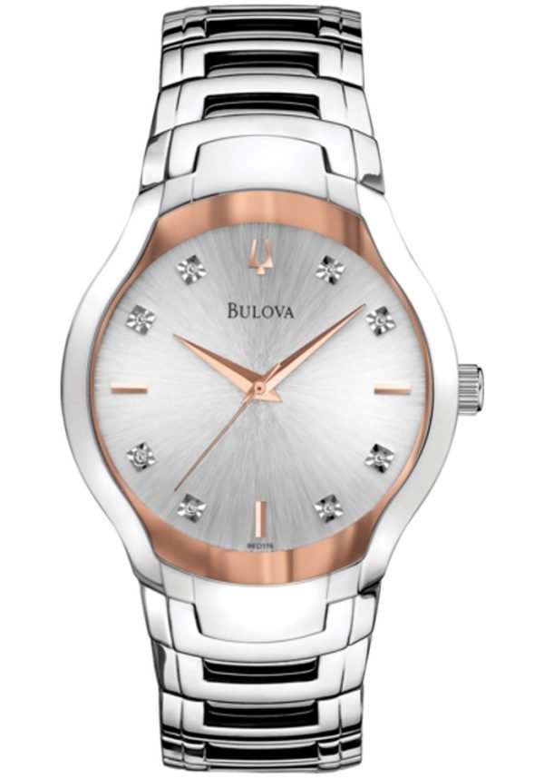 Bulova Diamond 96d116 Kello Hopea / Teräs