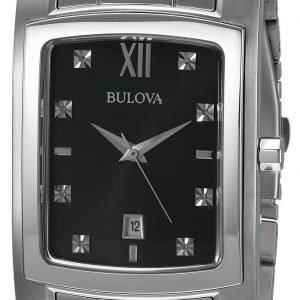 Bulova Diamond 96d125 Kello Musta / Teräs