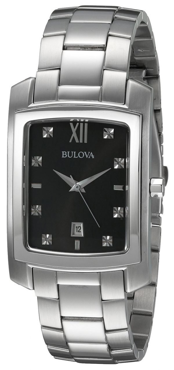 Bulova Diamond 96d125 Kello Musta / Teräs