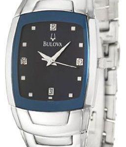 Bulova Diamond 96d20 Kello Musta / Teräs