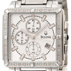 Bulova Diamond 96e104 Kello Valkoinen / Teräs