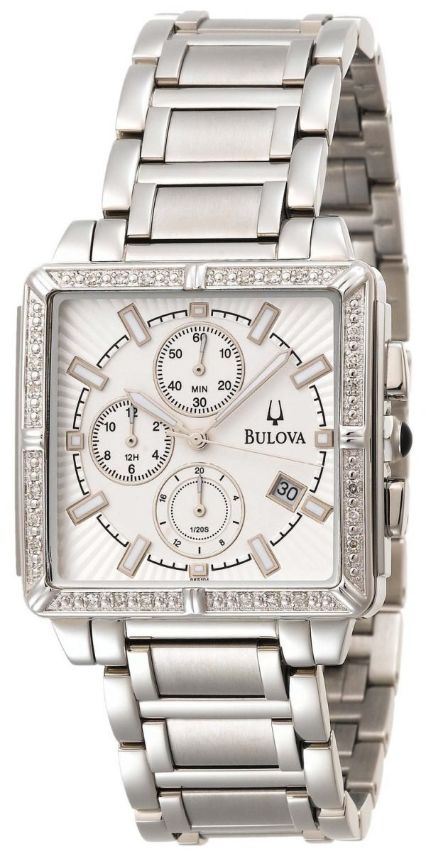 Bulova Diamond 96e104 Kello Valkoinen / Teräs