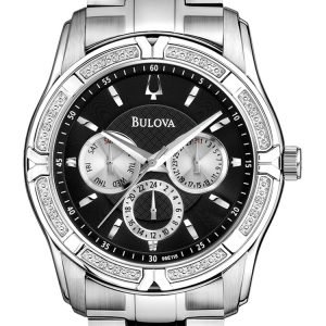 Bulova Diamond 96e115 Kello Musta / Teräs