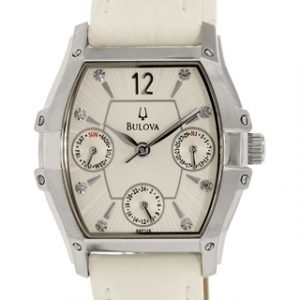 Bulova Diamond 96p126 Kello Hopea / Nahka