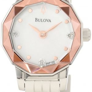 Bulova Diamond 96p130 Kello Valkoinen / Teräs