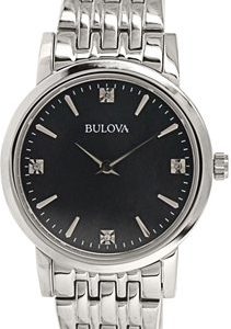 Bulova Diamond 96p148 Kello Musta / Teräs