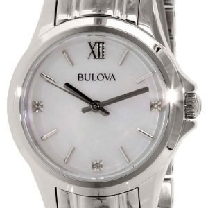 Bulova Diamond 96p152 Kello Valkoinen / Teräs