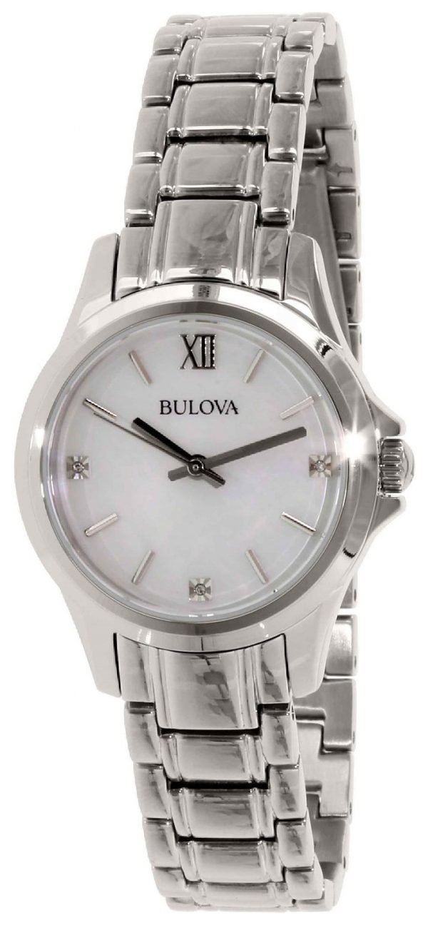 Bulova Diamond 96p152 Kello Valkoinen / Teräs