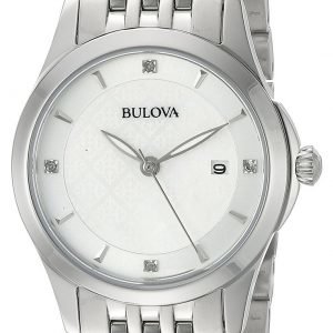 Bulova Diamond 96p160 Kello Valkoinen / Teräs