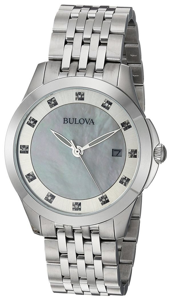 Bulova Diamond 96p174 Kello Valkoinen / Teräs