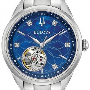 Bulova Diamond 96p191 Kello Sininen / Teräs