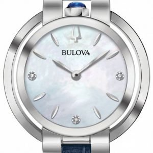 Bulova Diamond 96p196 Kello Valkoinen / Nahka