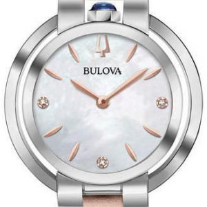 Bulova Diamond 96p197 Kello Valkoinen / Nahka