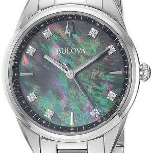 Bulova Diamond 96p198 Kello Musta / Teräs