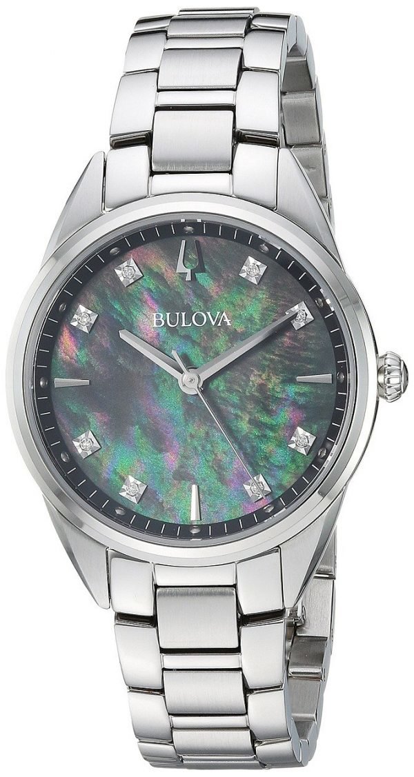 Bulova Diamond 96p198 Kello Musta / Teräs