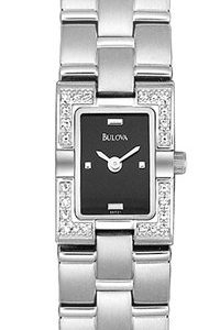 Bulova Diamond 96r01 Kello Musta / Teräs