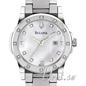 Bulova Diamond 96r124 Kello Valkoinen / Teräs