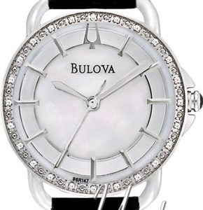 Bulova Diamond 96r147 Kello Valkoinen / Nahka