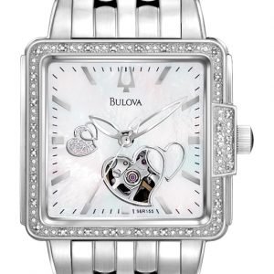 Bulova Diamond 96r155 Kello Valkoinen / Teräs