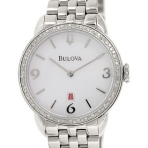 Bulova Diamond 96r183 Kello Valkoinen / Teräs