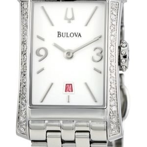 Bulova Diamond 96r187 Kello Valkoinen / Teräs