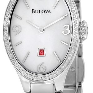 Bulova Diamond 96r192 Kello Valkoinen / Teräs