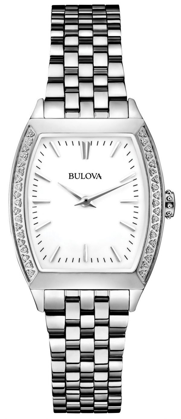 Bulova Diamond 96r196 Kello Valkoinen / Teräs