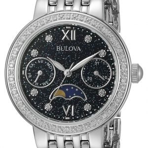 Bulova Diamond 96r210 Kello Musta / Teräs