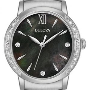 Bulova Diamond 96r213 Kello Musta / Teräs