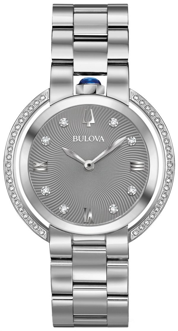 Bulova Diamond 96r219 Kello Harmaa / Teräs