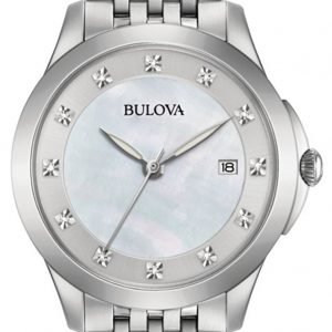 Bulova Diamond 96s174 Kello Valkoinen / Teräs