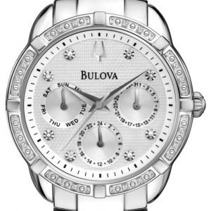 Bulova Diamond 96w195 Kello Hopea / Teräs