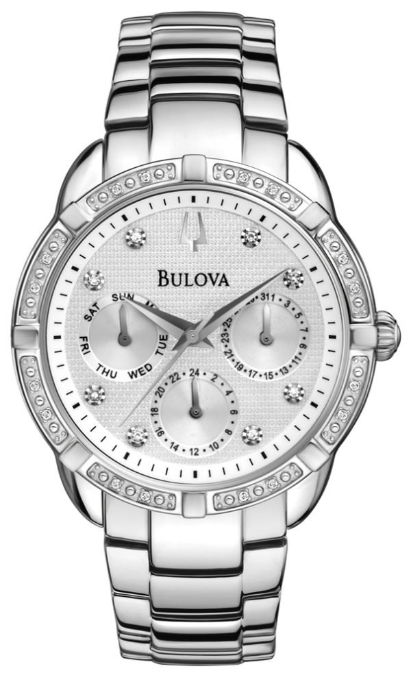 Bulova Diamond 96w195 Kello Hopea / Teräs