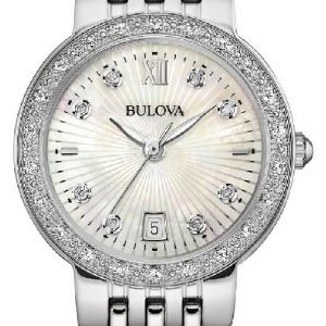 Bulova Diamond 96w203 Kello Valkoinen / Teräs