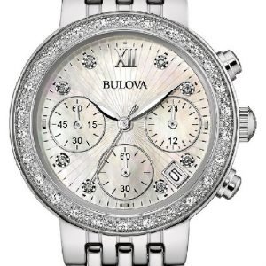 Bulova Diamond 96w204 Kello Valkoinen / Teräs