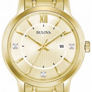 Bulova Diamond 97d117 Kello Kullattu / Kullansävytetty Teräs