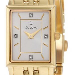 Bulova Diamond 97p102 Kello Hopea / Kullansävytetty Teräs