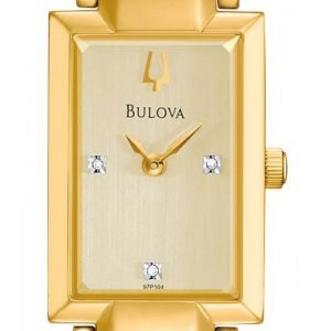 Bulova Diamond 97p104 Kello Samppanja / Kullansävytetty Teräs