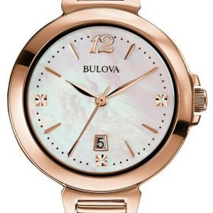 Bulova Diamond 97p108 Kello Valkoinen / Punakultasävyinen