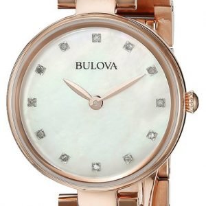 Bulova Diamond 97p111 Kello Hopea / Punakultasävyinen