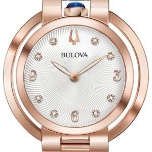 Bulova Diamond 97p130 Kello Hopea / Punakultasävyinen