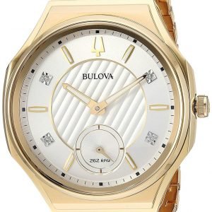 Bulova Diamond 97p136 Kello Hopea / Kullansävytetty Teräs