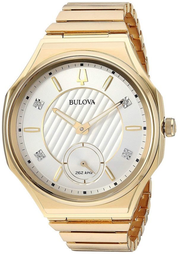 Bulova Diamond 97p136 Kello Hopea / Kullansävytetty Teräs