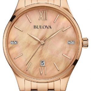 Bulova Diamond 97s113 Kello Punakultaa / Punakultasävyinen