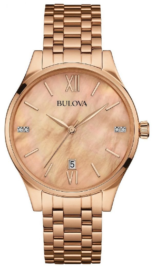 Bulova Diamond 97s113 Kello Punakultaa / Punakultasävyinen