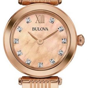 Bulova Diamond 97s116 Kello Punakultaa / Punakultasävyinen