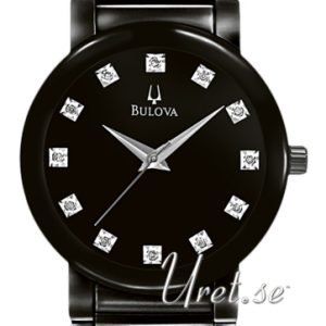 Bulova Diamond 98d001 Kello Musta / Teräs