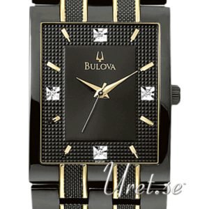 Bulova Diamond 98d004 Kello Musta / Teräs