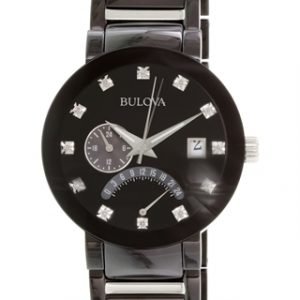 Bulova Diamond 98d109 Kello Musta / Teräs