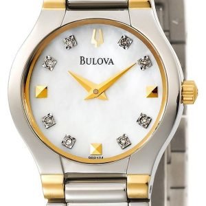 Bulova Diamond 98p104 Kello Hopea / Teräs